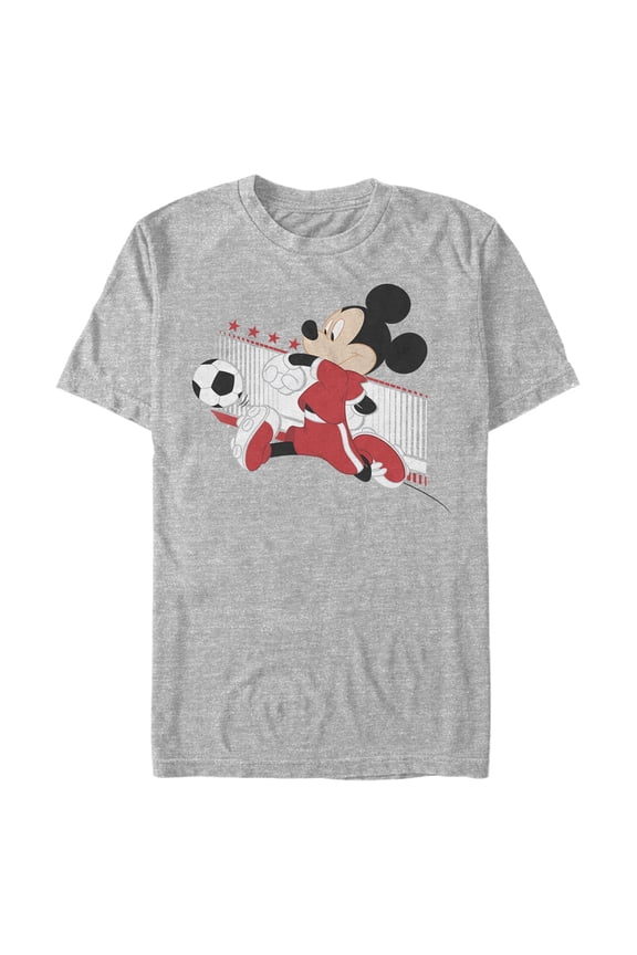 Men's Mickey & Friends Mickey Mouse Switzerland Soccer Team Graphic Tee Athletic Heather 2X Large