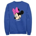 thumbnail image 1 of Men's Mickey & Friends Minnie Mouse Portrait Sweatshirt Royal Blue Medium, 1 of 4