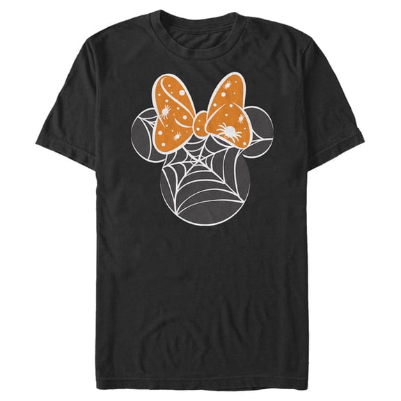 Men's Mickey & Friends Minnie Web Silhouette Graphic Tee Black Medium