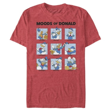 Men's Mickey & Friends Moods of Donald Duck  Graphic Tee Red Heather Large
