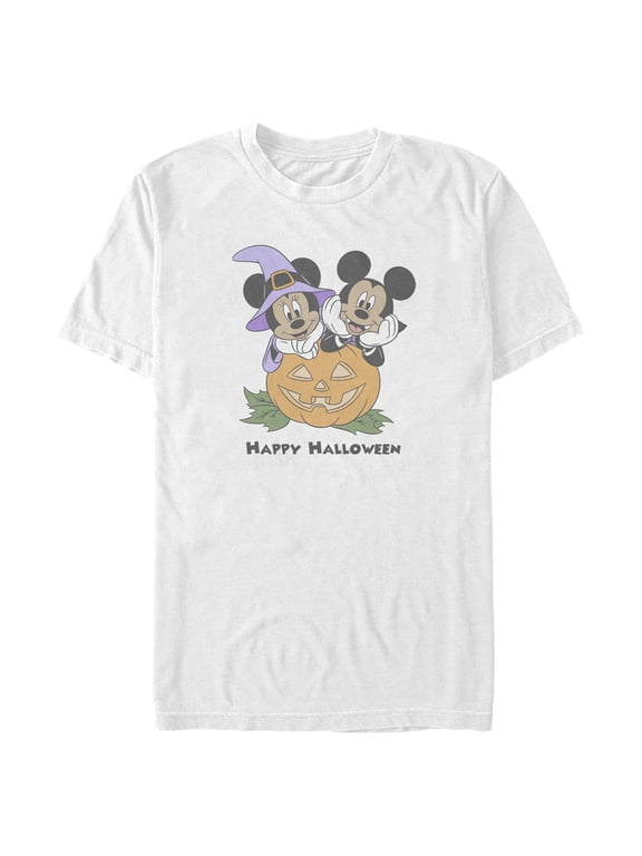 Men's Mickey & Friends Mousey Halloween Graphic Tee White 2X Large