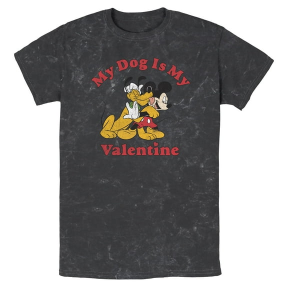 Men's Mickey & Friends My Dog is My Valentine  Graphic T-Shirt