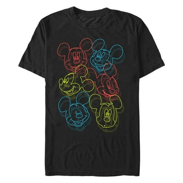 Men's Mickey & Friends Neon Heads  Graphic T-Shirt
