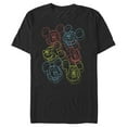 thumbnail image 1 of Men's Mickey & Friends Neon Heads Graphic Tee Black 3X Large, 1 of 5
