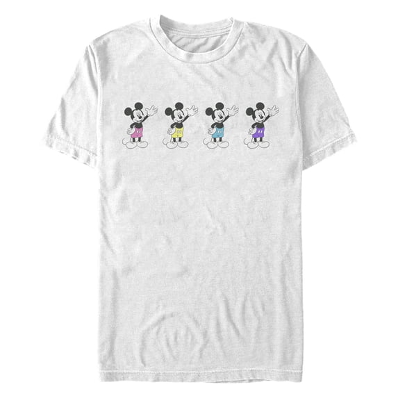 Men's Mickey & Friends Neon Wave Graphic Tee White 3X Large