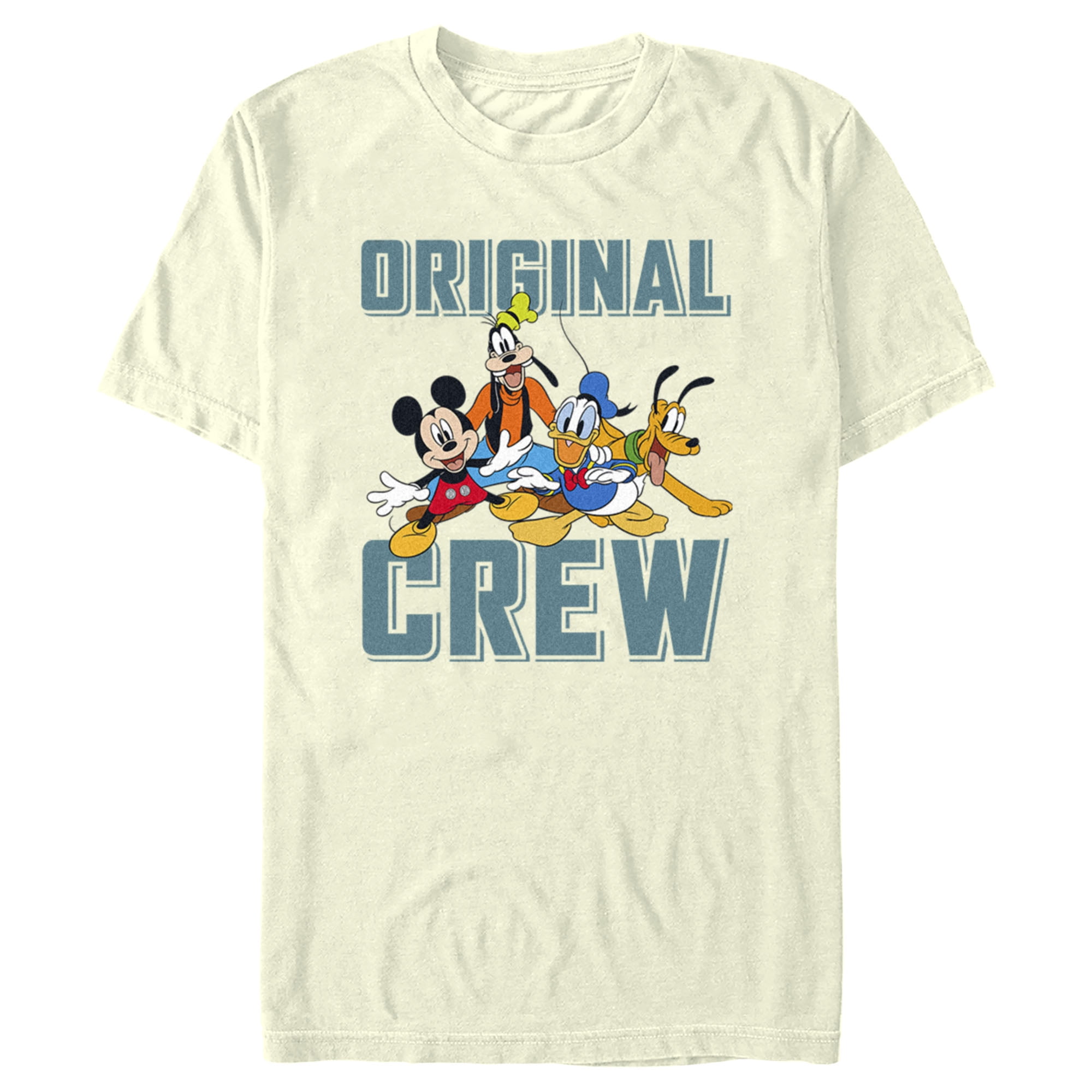 Men s Mickey Friends Original Crew Graphic Tee Beige 3X Large