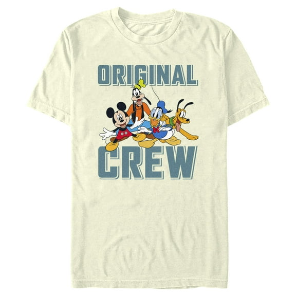 Men's Mickey & Friends Original Crew  Graphic Tee Beige 3X Large