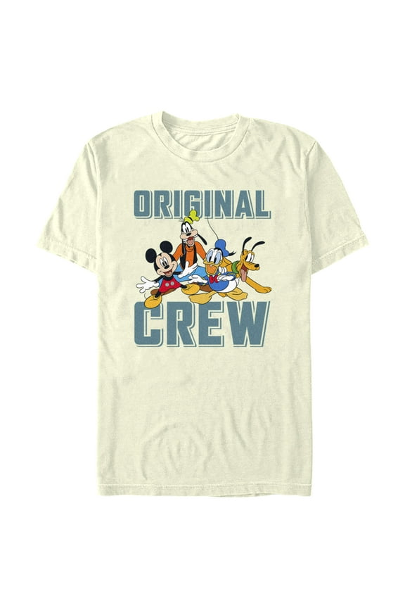 Men's Mickey & Friends Original Crew Graphic Tee Beige Medium