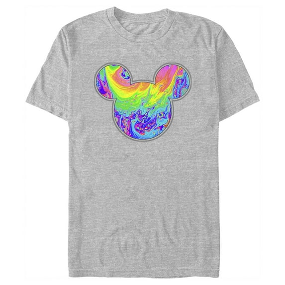 Men's Mickey & Friends Paint Swirl Logo Graphic Tee Athletic Heather X Large