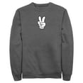 thumbnail image 1 of Men's Mickey & Friends Peace Sign Gloves  Sweatshirt, 1 of 4