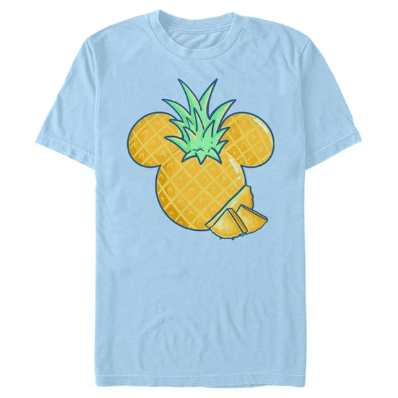 Men's Mickey & Friends Pineapple Logo Graphic Tee Light Blue 2X Large