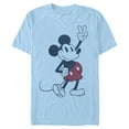 thumbnail image 1 of Men's Mickey & Friends Plaid Mickey Mouse Retro  Graphic Tee Light Blue X Large, 1 of 4