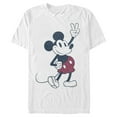 thumbnail image 1 of Men's Mickey & Friends Plaid Mickey Mouse Retro  Graphic Tee White 3X Large, 1 of 5