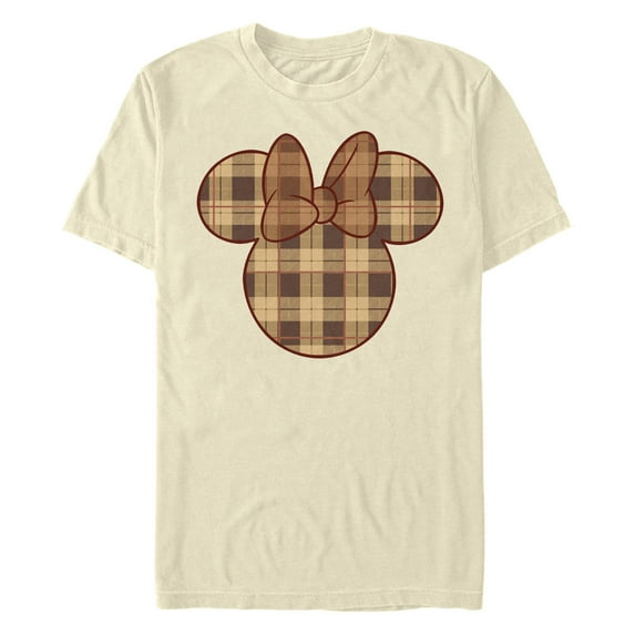 Men's Mickey & Friends Plaid Minnie Mouse Logo Graphic T-Shirt