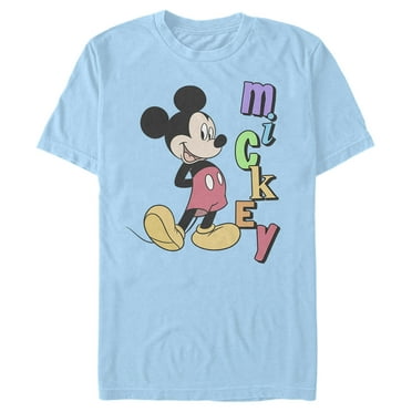 Men's Mickey & Friends Playful  Graphic Tee Light Blue Medium