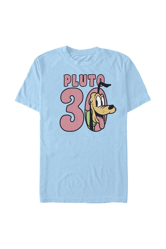 Men's Mickey & Friends Pluto Graphic Tee Light Blue Medium