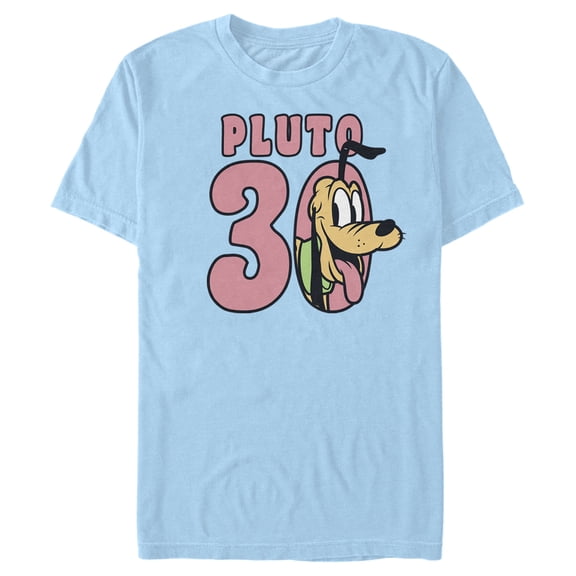 Men's Mickey & Friends Pluto Graphic Tee Light Blue Small