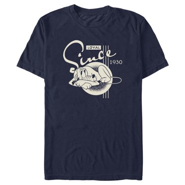 Men's Mickey & Friends Pluto Loyal Since 1930  Graphic Tee Navy Blue Medium