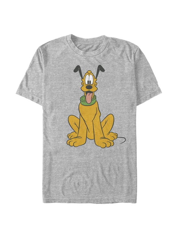 Men's Mickey & Friends Pluto Perked Dog Ears Graphic Tee Athletic Heather X Large