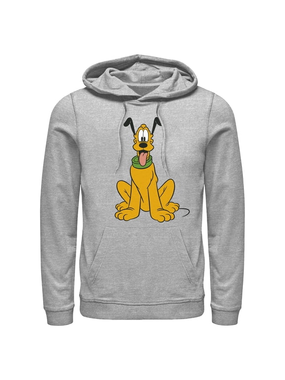 Men's Mickey & Friends Pluto Perked Dog Ears Pull Over Hoodie