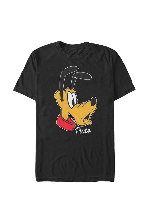 Men's Mickey & Friends Pluto Portrait  Graphic Tee Black X Large