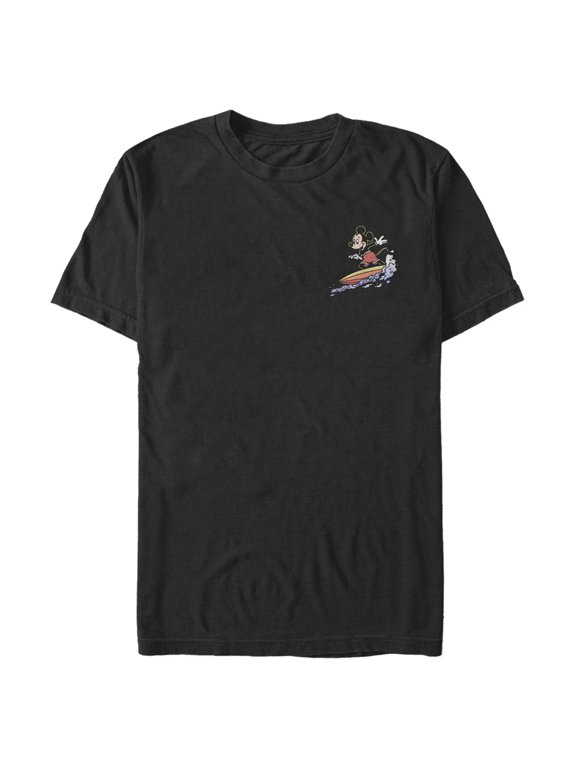 Men's Mickey & Friends Pocket Surfer Graphic Tee Black 2X Large