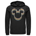 thumbnail image 1 of Men's Mickey & Friends Rainbow Logo Pull Over Hoodie Black Small, 1 of 4