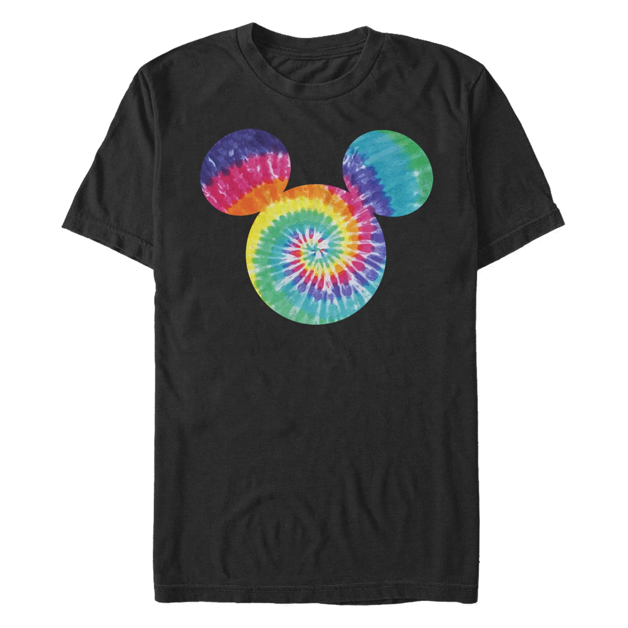 Men's Mickey & Friends Rainbow Tie-Dye Mickey Mouse Logo Graphic T ...