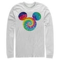 thumbnail image 1 of Men's Mickey & Friends Rainbow Tie-Dye Mickey Mouse Logo  Long Sleeve Shirt White Medium, 1 of 4