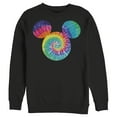 thumbnail image 1 of Men's Mickey & Friends Rainbow Tie-Dye Mickey Mouse Logo Sweatshirt Black Large, 1 of 4