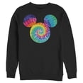 thumbnail image 1 of Men's Mickey & Friends Rainbow Tie-Dye Mickey Mouse Logo Sweatshirt Black X Large, 1 of 4