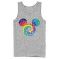 thumbnail image 1 of Men's Mickey & Friends Rainbow Tie-Dye Mickey Mouse Logo  Tank Top Athletic Heather Small, 1 of 5