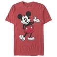 thumbnail image 1 of Men's Mickey & Friends Retro Front Facing Pose Graphic Tee Red Heather Large, 1 of 5