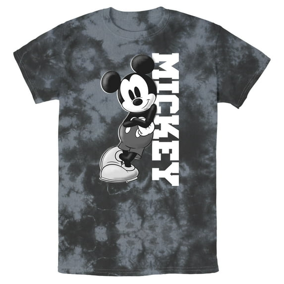 Men's Mickey & Friends Retro Leaning Graphic Tee Black/Charcoal X Large