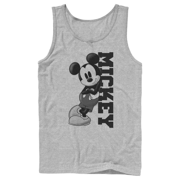 Men's Mickey & Friends Retro Leaning  Tank Top Athletic Heather Medium