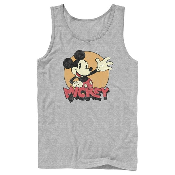 Men's Mickey & Friends Retro Mickey Mouse  Tank Top Athletic Heather Small