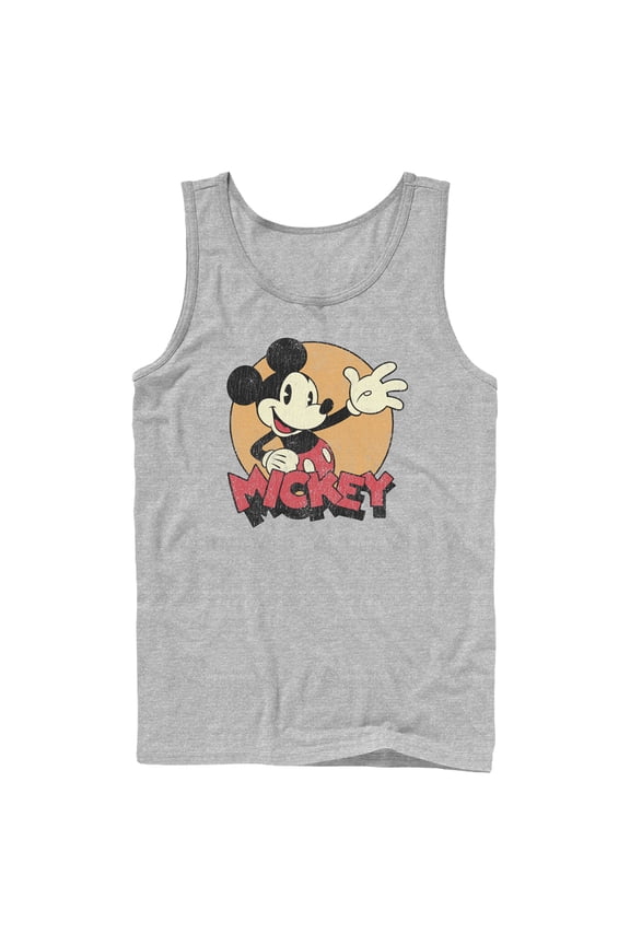 Men's Mickey & Friends Retro Mickey Mouse Tank Top Athletic Heather X Large
