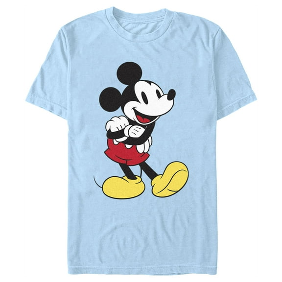 Men's Mickey & Friends Retro Mickey Stand  Graphic Tee Light Blue X Large