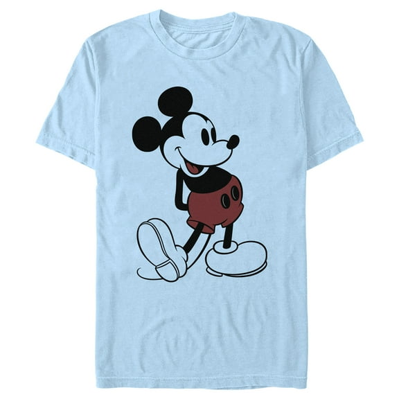 Men's Mickey & Friends Retro Portrait  Graphic Tee Light Blue 3X Large