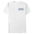 thumbnail image 1 of Men's Mickey & Friends Retro Stripes Mickey & Pluto Text Graphic Tee White Medium, 1 of 5