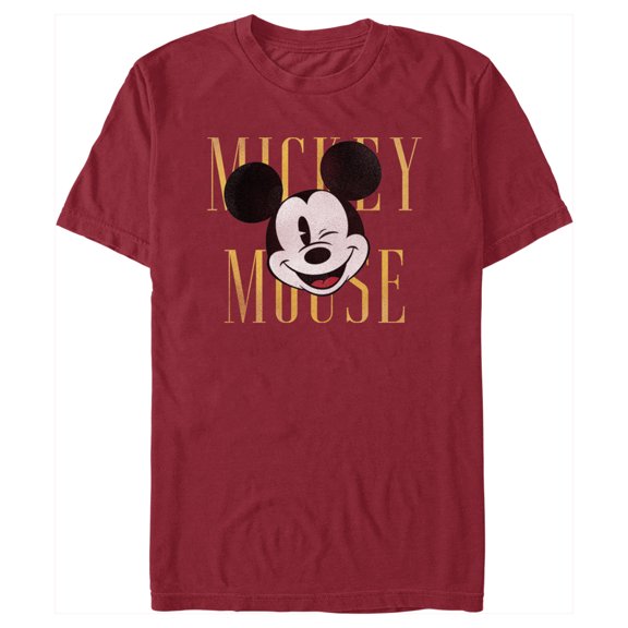 Men's Mickey & Friends Retro Wink Graphic Tee Cardinal Small