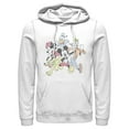 thumbnail image 1 of Men's Mickey & Friends Running Group Shot Pull Over Hoodie White 2X Large, 1 of 4