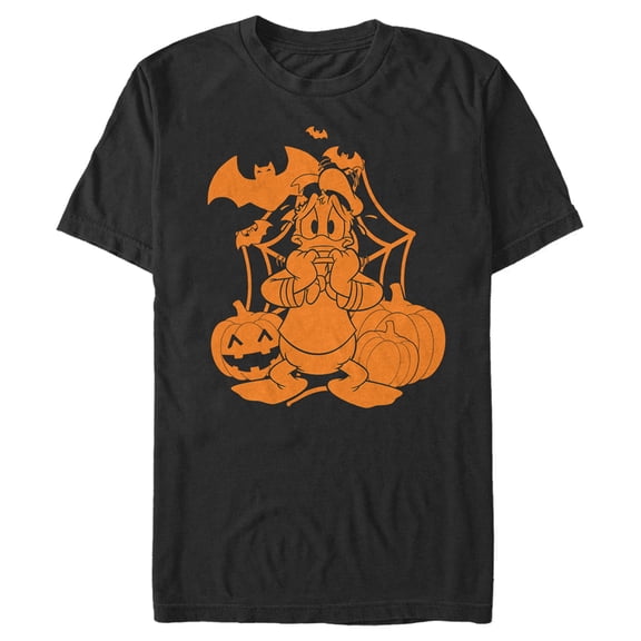 Men's Mickey & Friends Scared Donald Duck Graphic Tee Black 2X Large