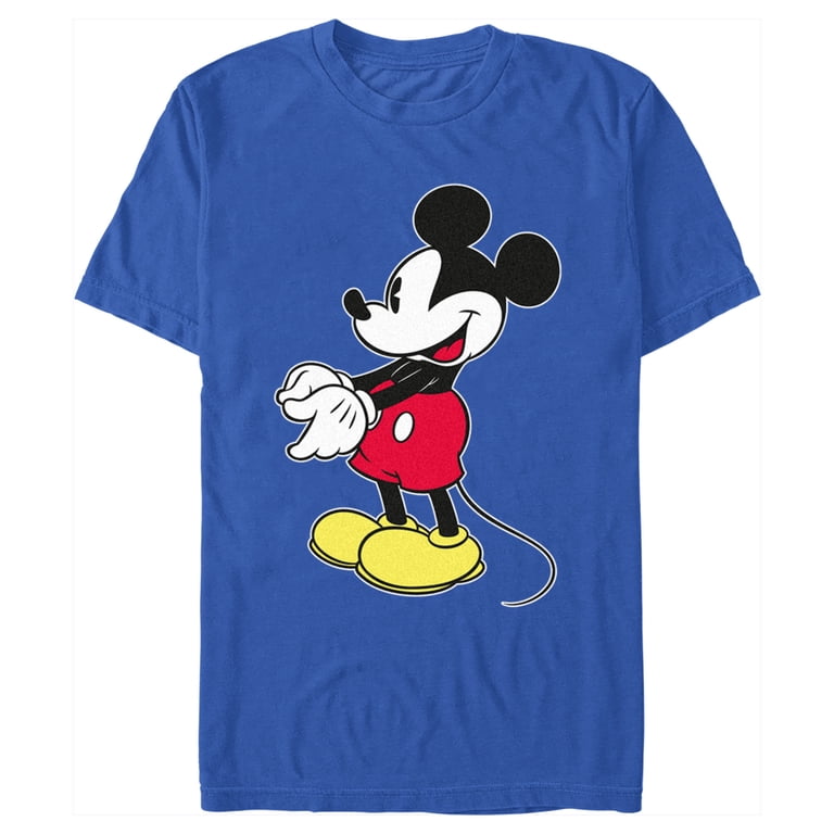 Men's Mickey & Friends Side Profile Mickey Graphic Tee Royal Blue