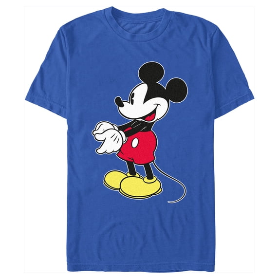 Men's Mickey & Friends Side Profile Mickey Graphic Tee Royal Blue X Large