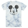 thumbnail image 1 of Men's Mickey & Friends Smiling Mickey Mouse Distressed Graphic Tee White/Blue Large, 1 of 4