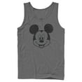 thumbnail image 1 of Men's Mickey & Friends Smiling Mickey Mouse Distressed Tank Top Charcoal Large, 1 of 4