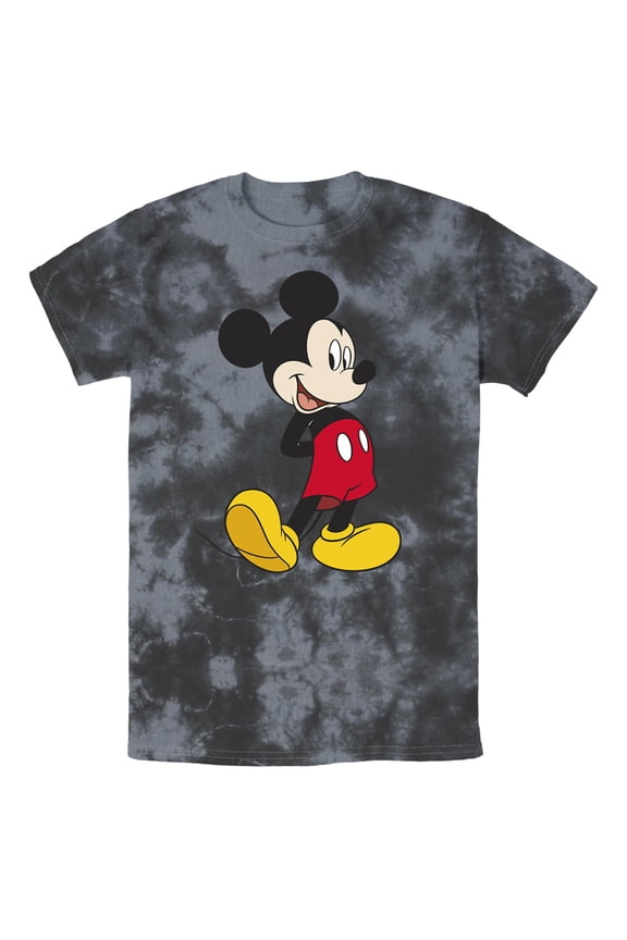 Men's Mickey & Friends Smiling Mickey Mouse Portrait Graphic Tee Black/Charcoal 2X Large