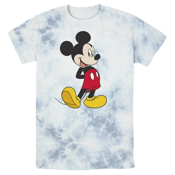 Men's Mickey & Friends Smiling Mickey Mouse Portrait  Graphic Tee White/Blue Large