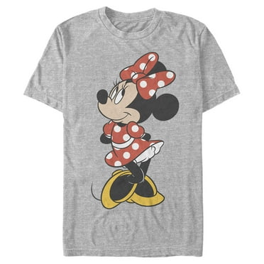 Men's Mickey & Friends Smiling Minnie Mouse Portrait  Graphic Tee Athletic Heather Medium